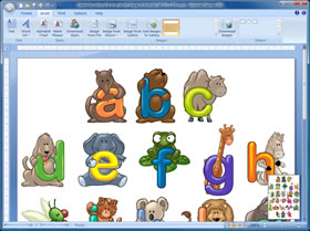 INSERT NAMES, ALPHABET CHARTS, IMAGES and more including clip art and photographs