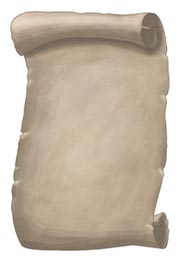 Classic aged parchment scroll with rolled edges, suitable for fantasy, storytelling, or historical themes